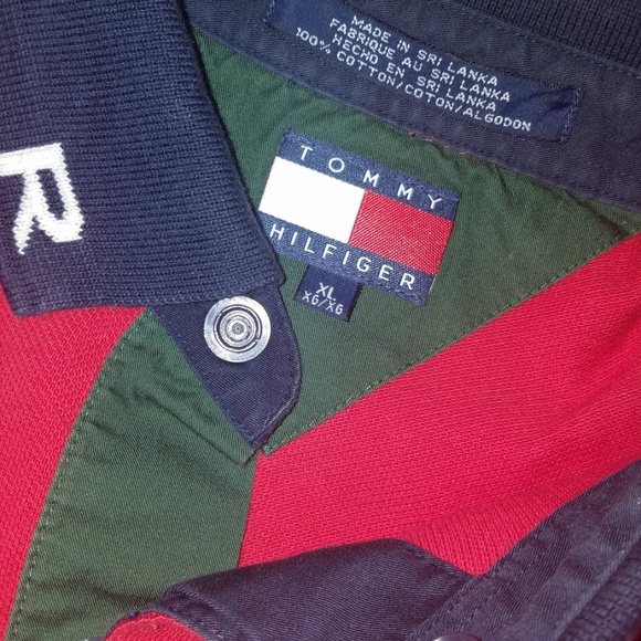Tommy Hilfiger Polo Shirt Multicolor Men's XL - Picture 2 of 6
